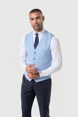 Malibu Navy with Sky Waistcoat