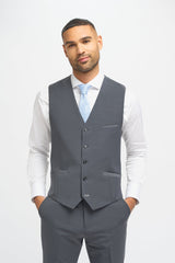 Bond Wool Rich Charcoal Three Piece Suit - House of Cavani