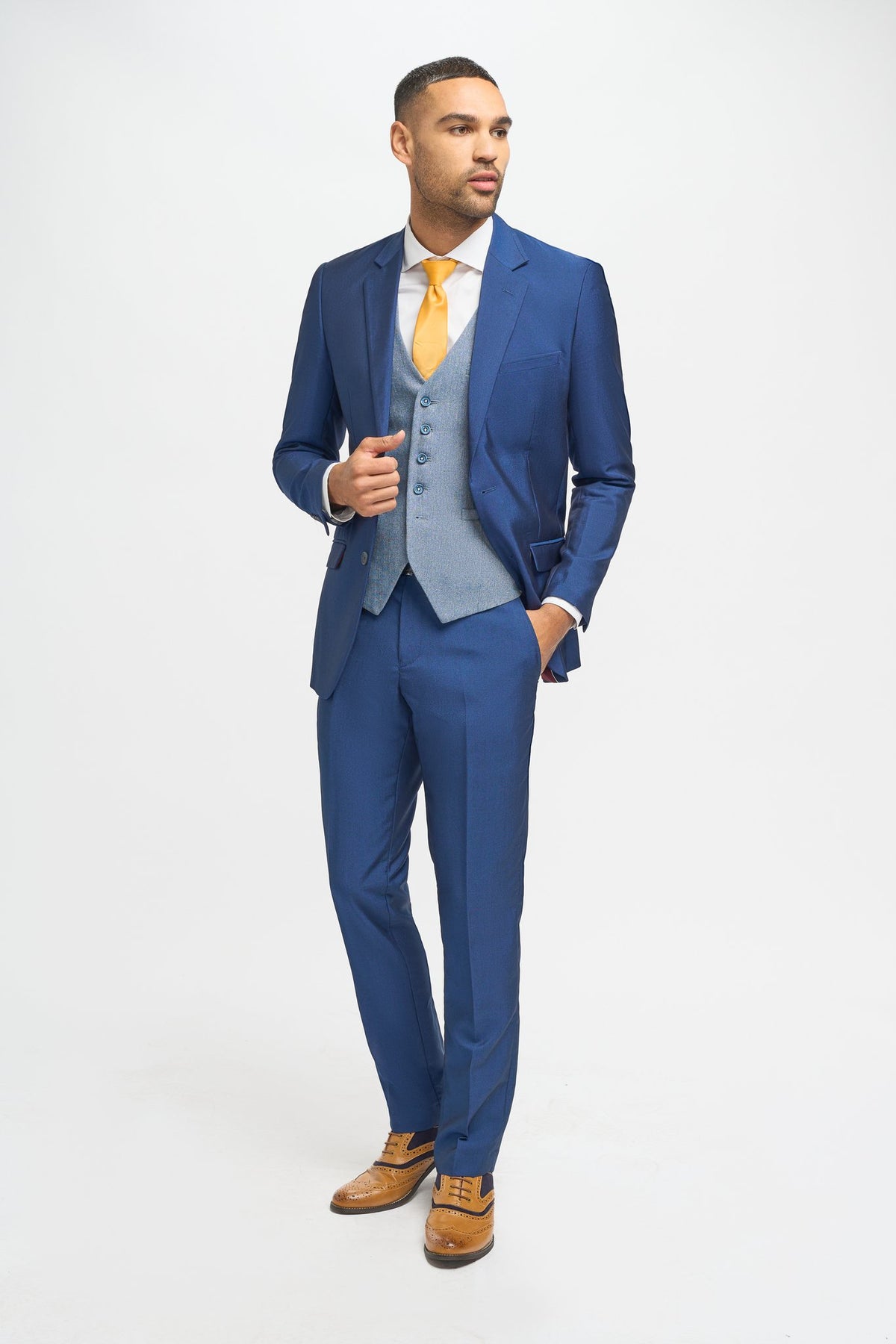 Ford & Wells Blue Mix & Match Mens Suit