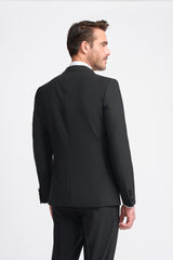 Aspen Black Double Breasted Two Piece Suit