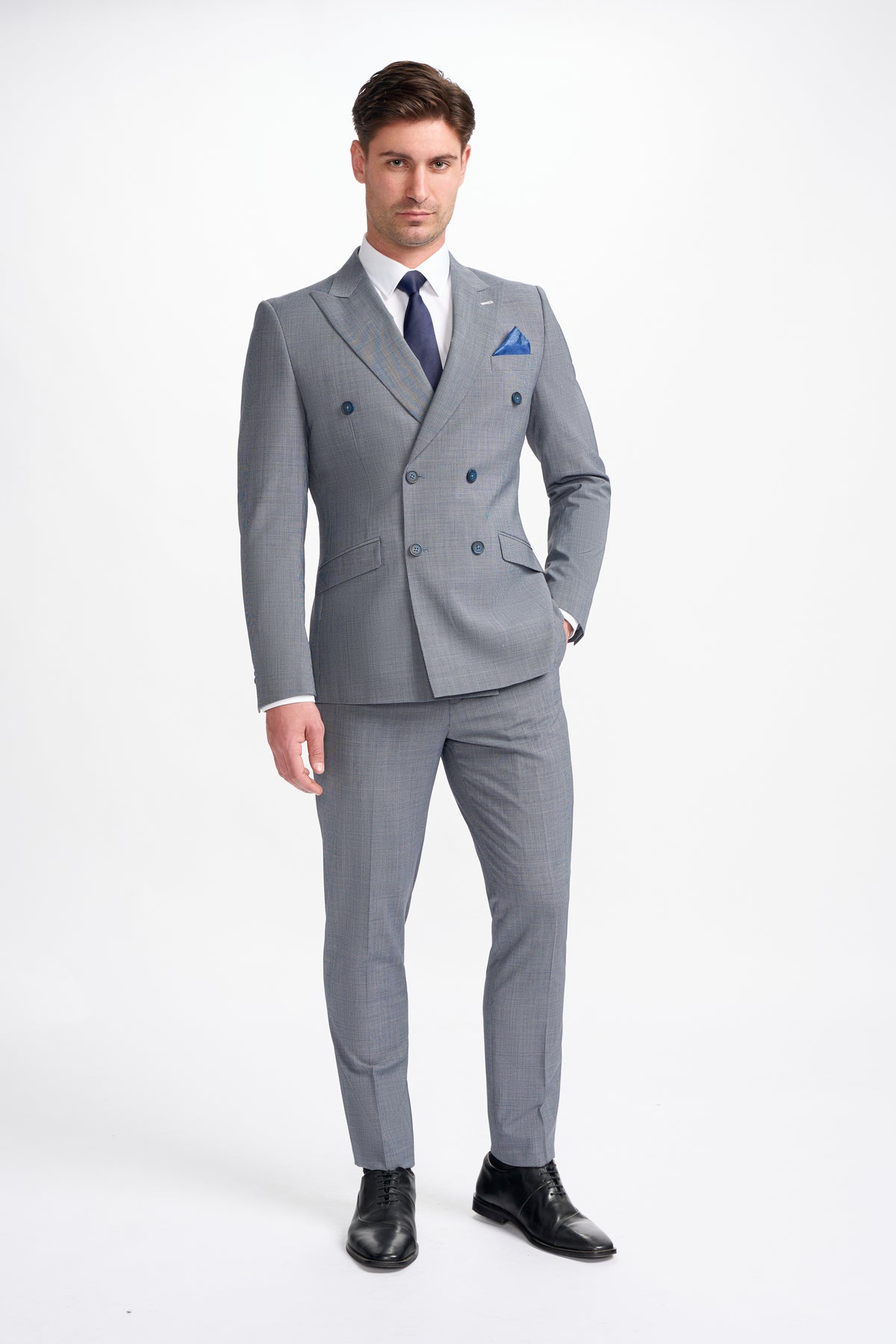 Bond Puppy Tooth Double Breasted Two Piece Suit