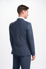 Bond Navy Check Double Breasted Two Piece Suit