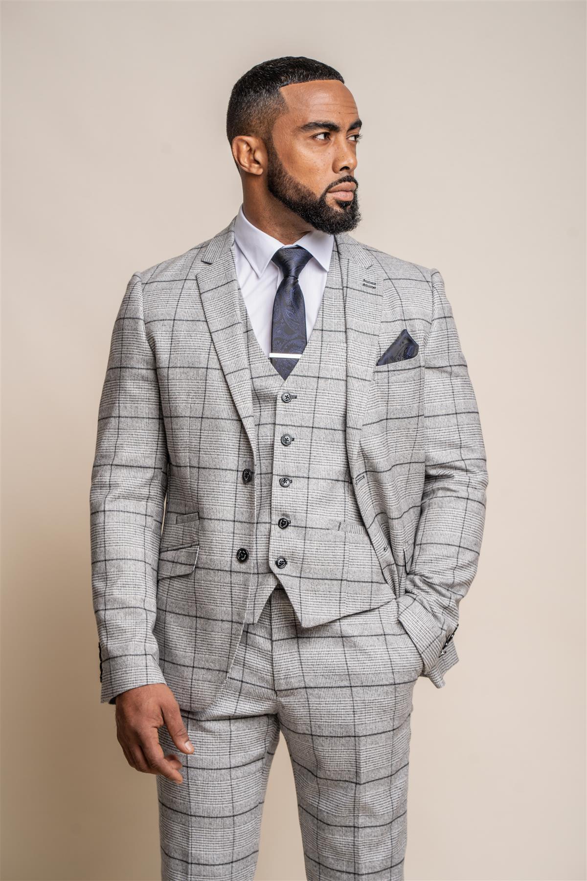 Ghost tweed check blazer front