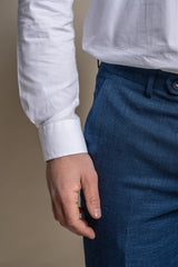 Miami blue trouser front detail