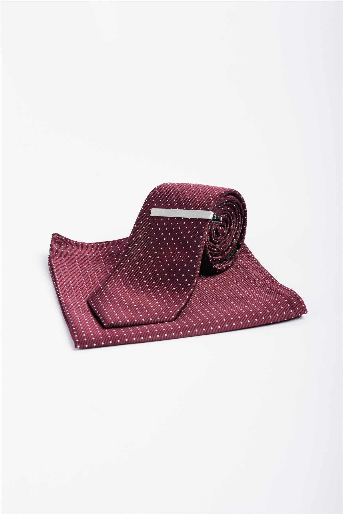 Cavani wine dot tie set