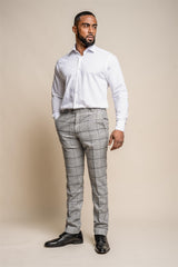 Ghost tweed check trouser front