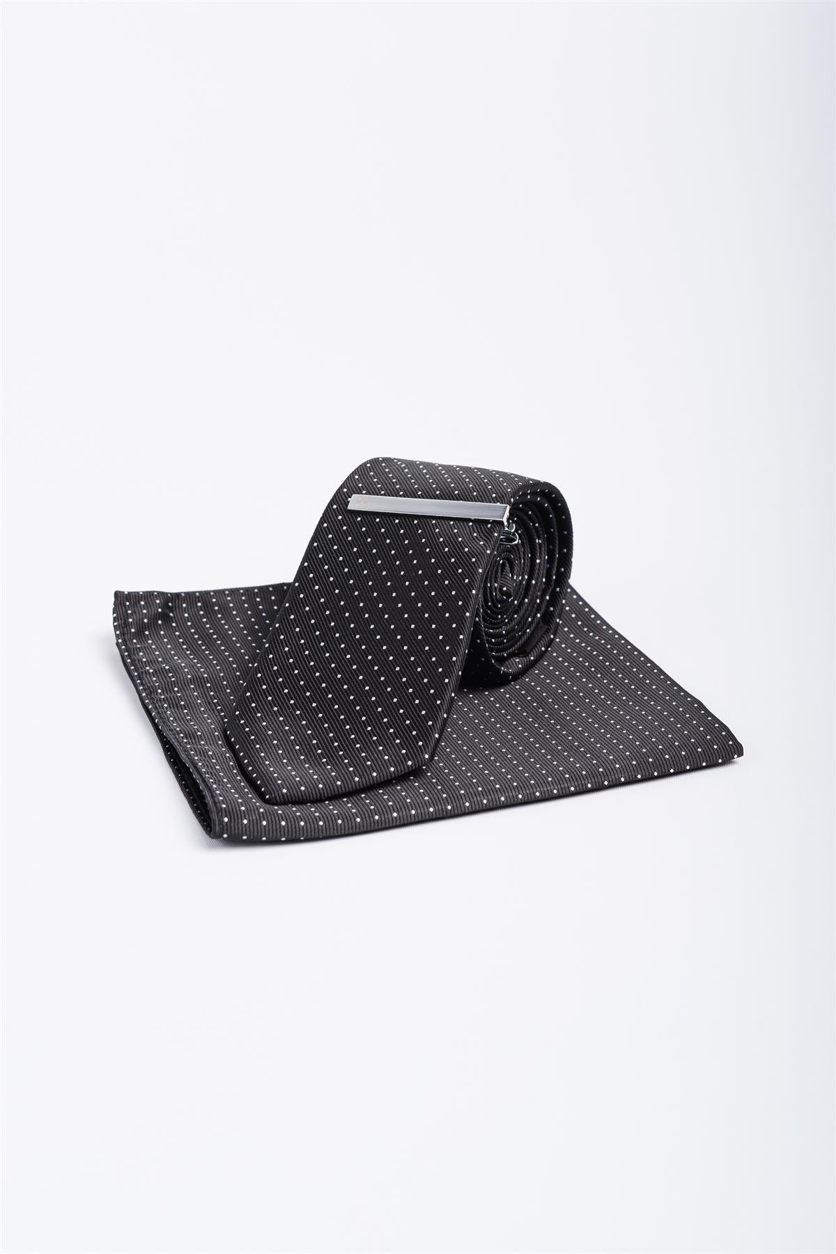 Cavani black dot tie set