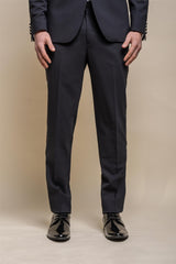 Aspen midnight navy tuxedo trouser front