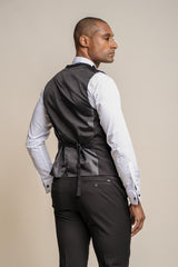 Marco black scoop waistcoat back