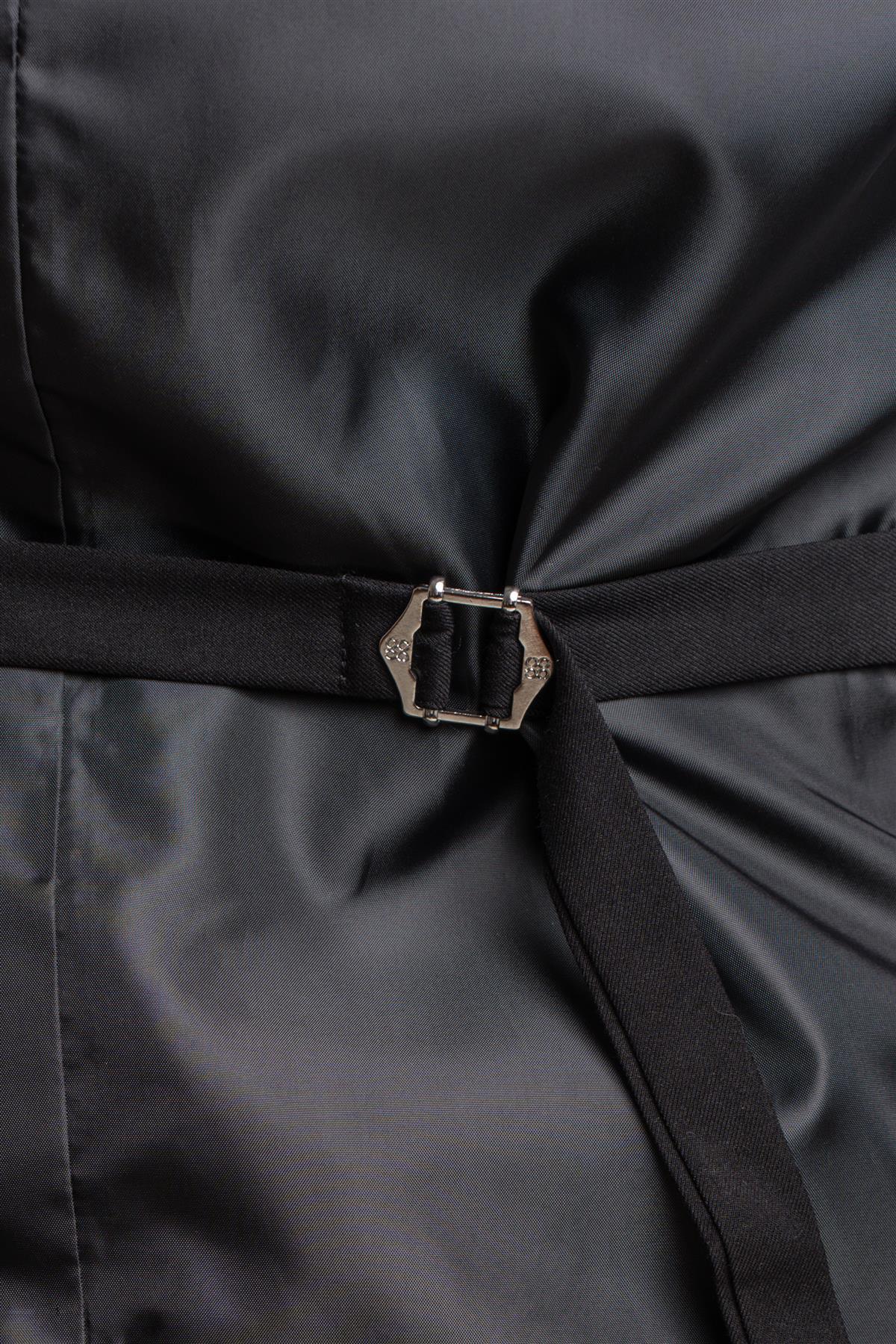 Marco black scoop waistcoat back detail