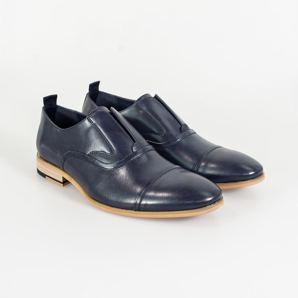 Carlotta navy shoes front
