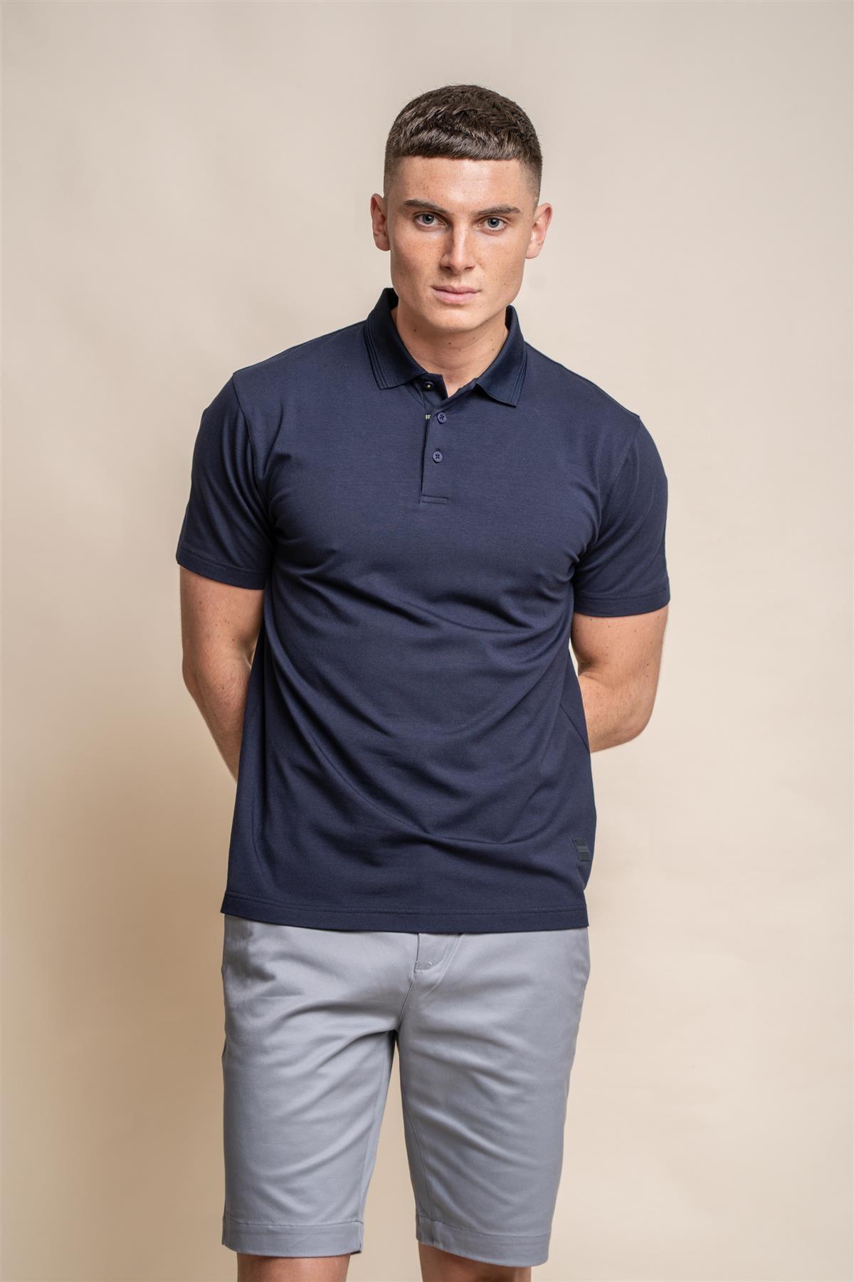 Kelsey navy polo T-shirt front
