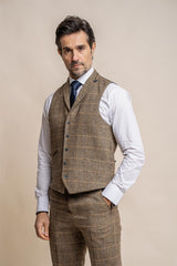 Albert brown waistcoat front
