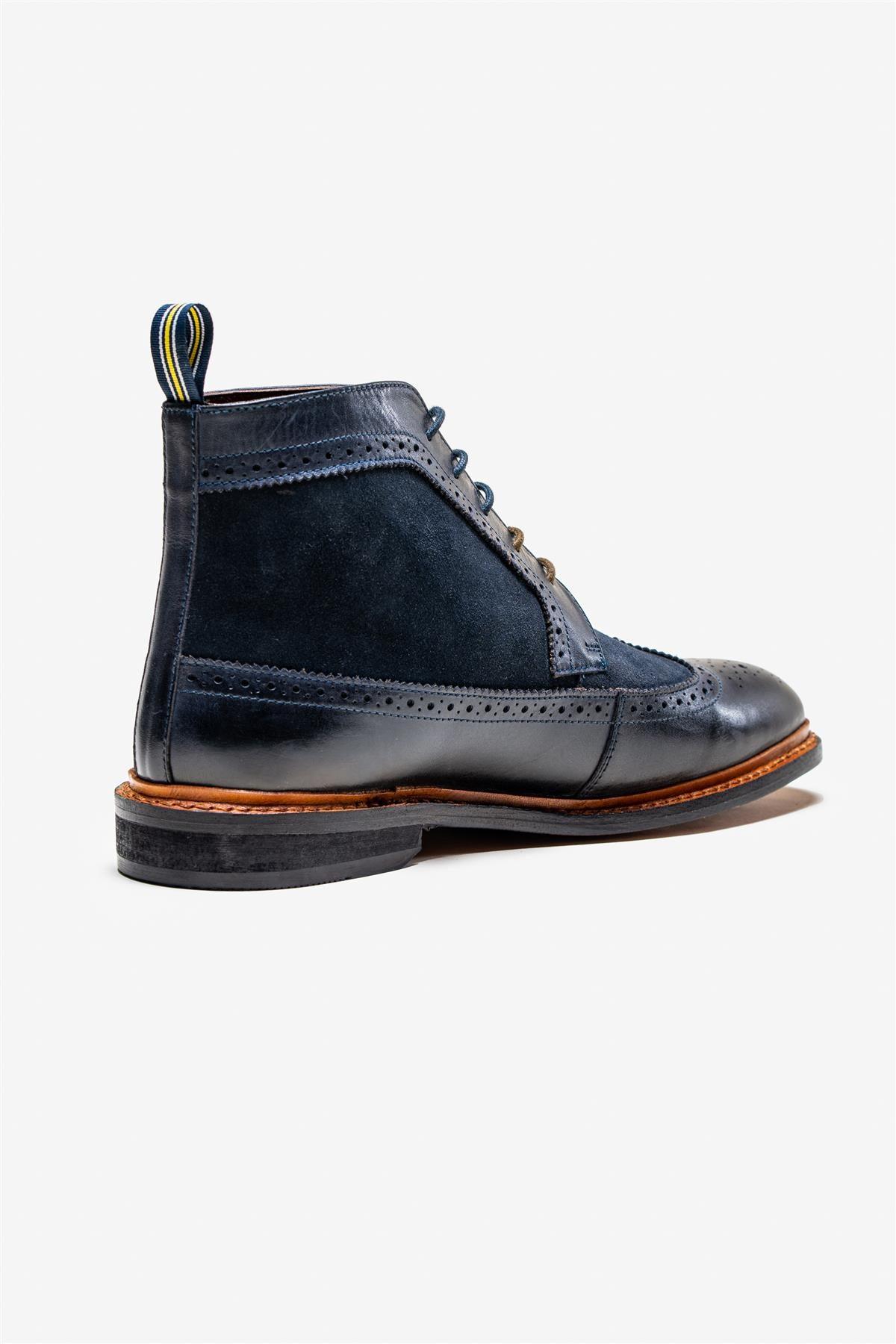 Bosworth navy boots back