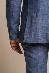 Phantom check blazer back detail