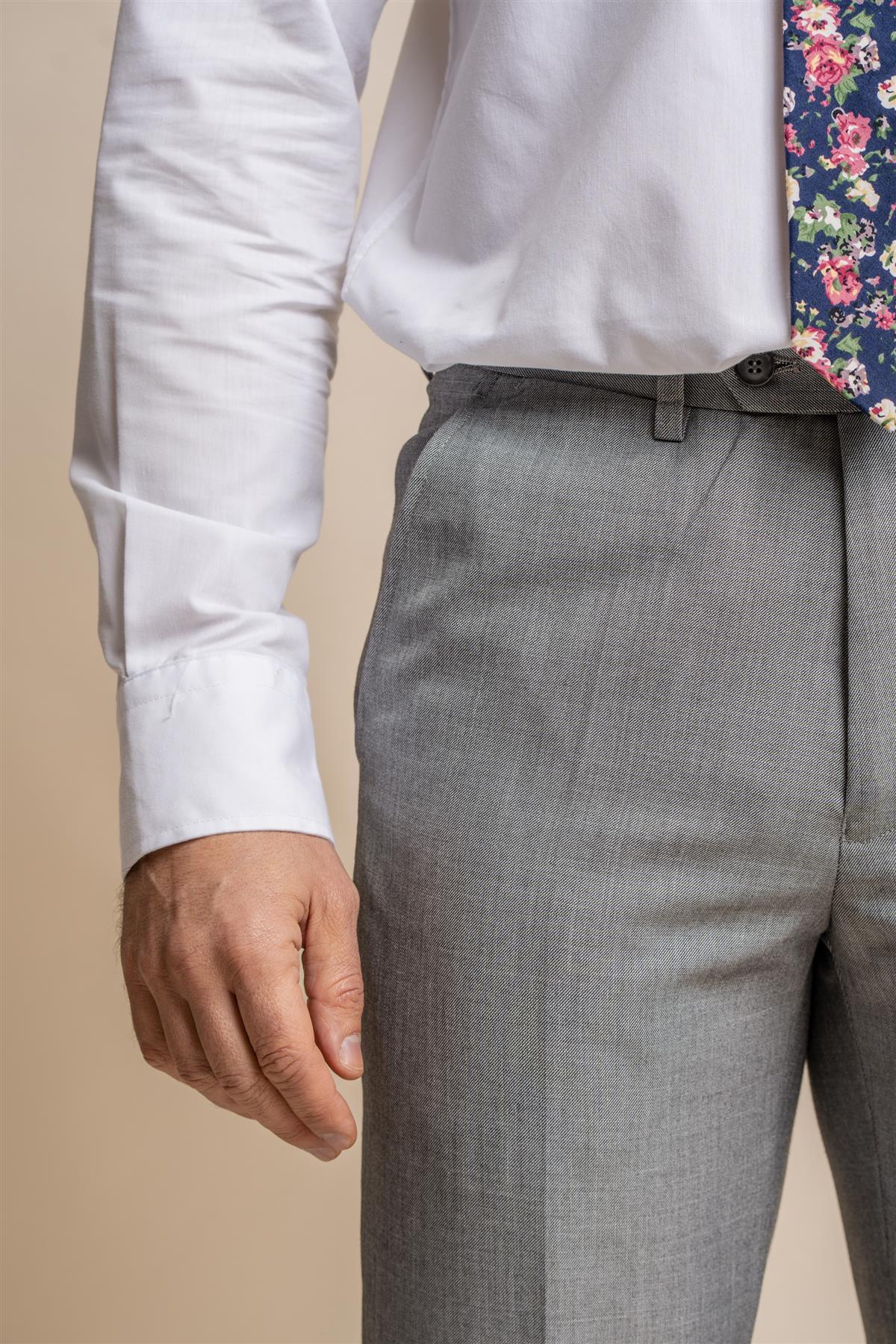 Reegan grey trouser front detail
