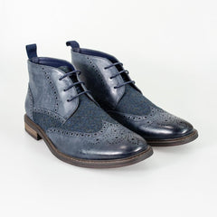 Curtis navy boots front