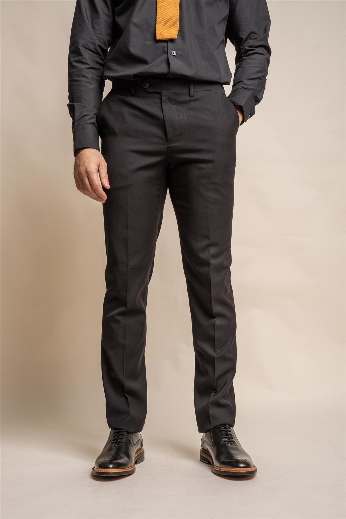 Marco black trouser front