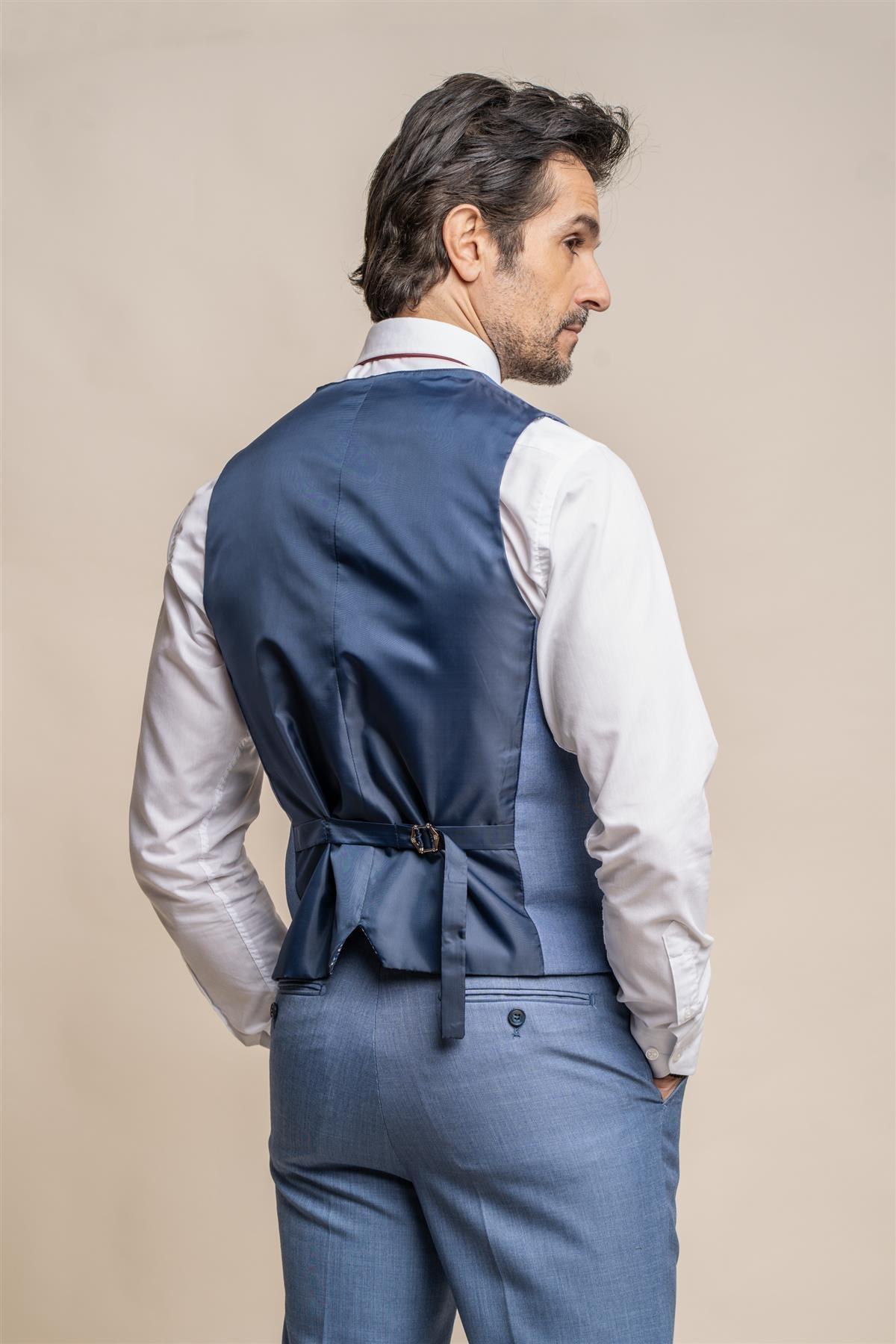 Blue jay regular waistcoat back