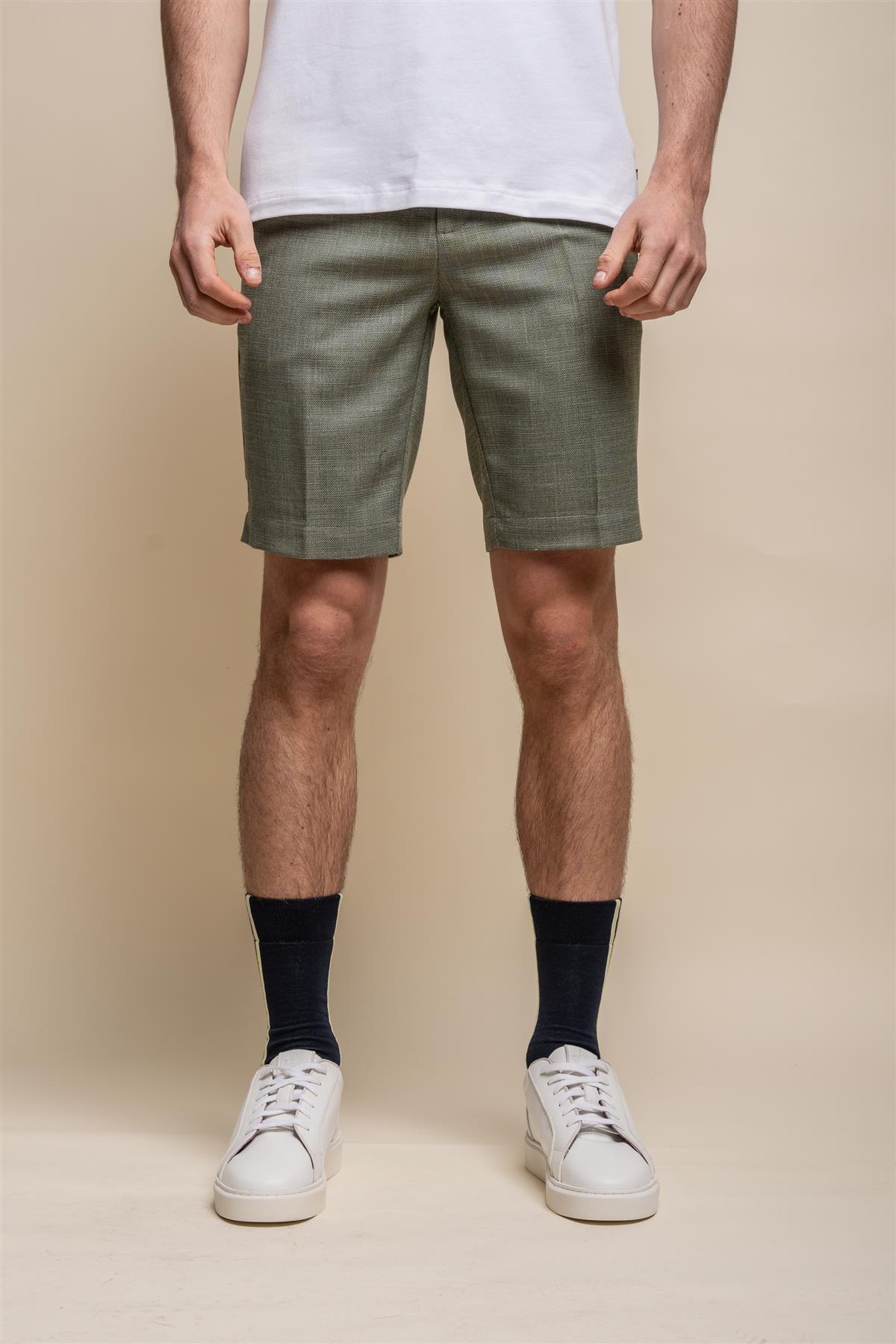 Miami sage shorts front