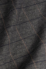 albert grey tweed pocket square