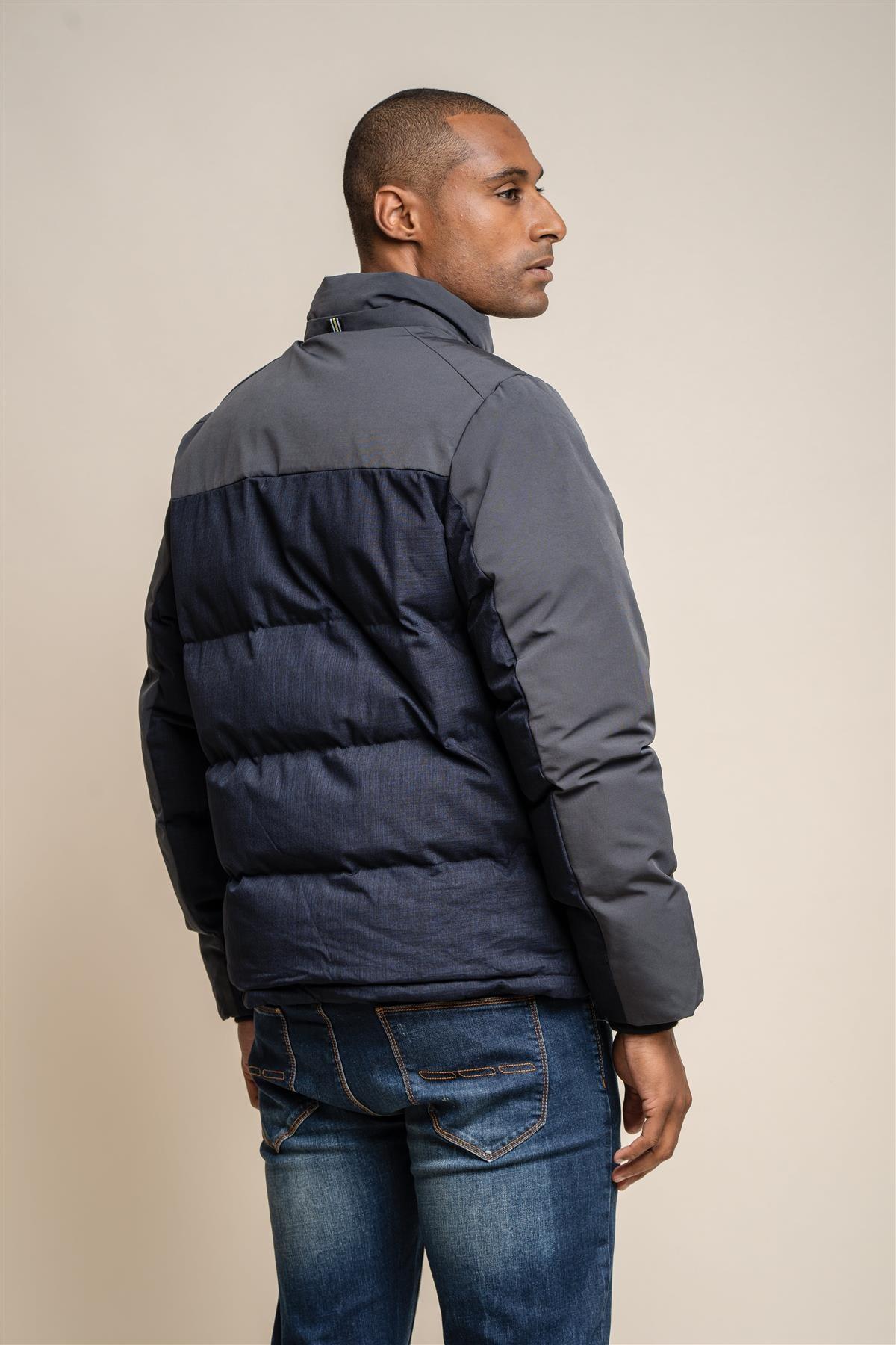 Farros puffer navy coat back