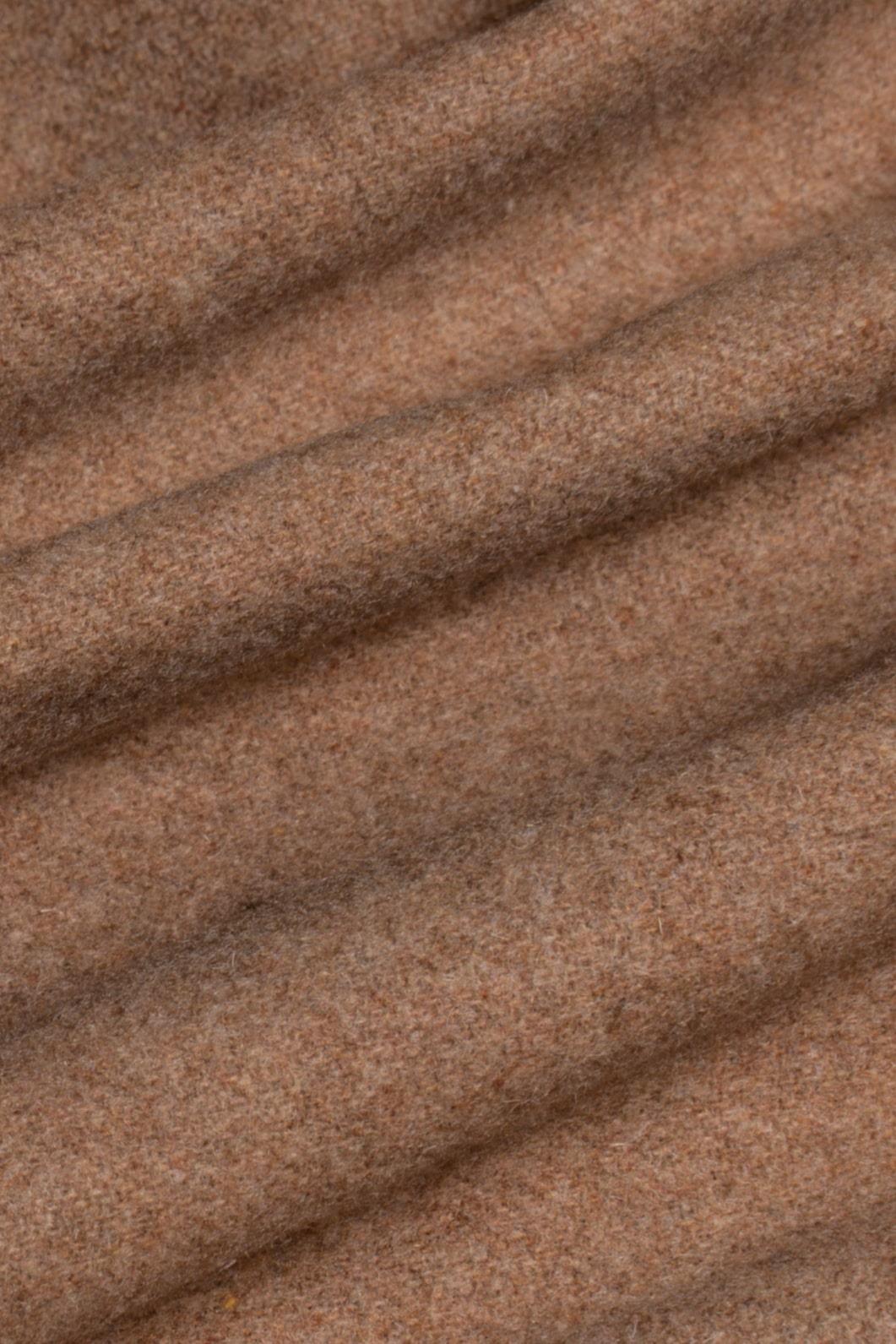 Michigan camel long coat fabric swatch