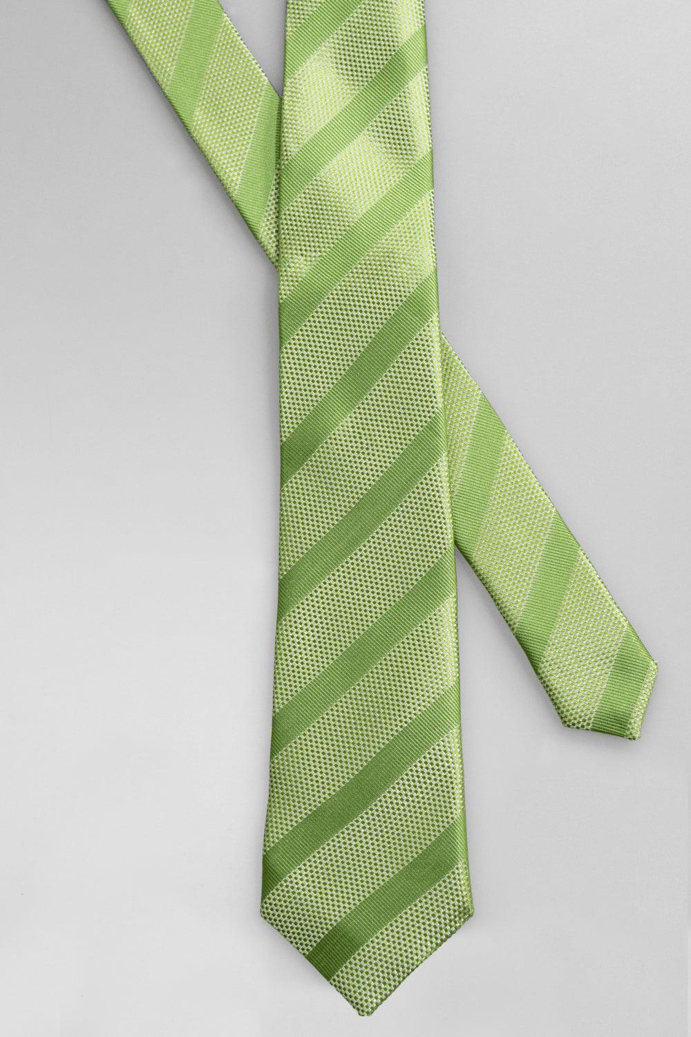 Self stripe lime tie set