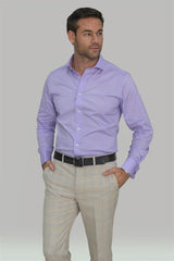 Rossi lilac shirt front