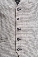 Kyoto check waistcoat front detail