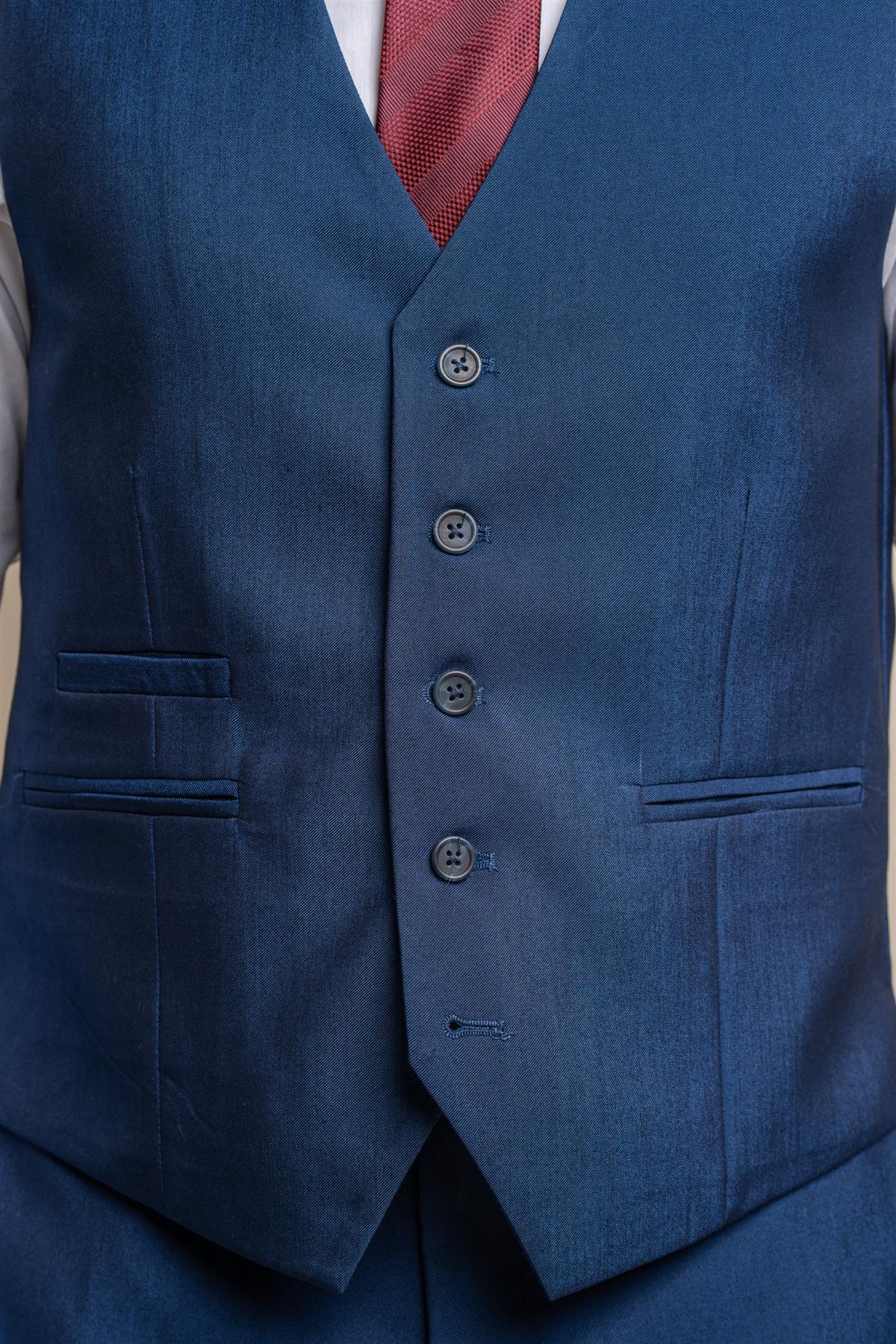 Ford blue waistcoat front detail