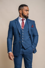 Orson blue three piece suit front