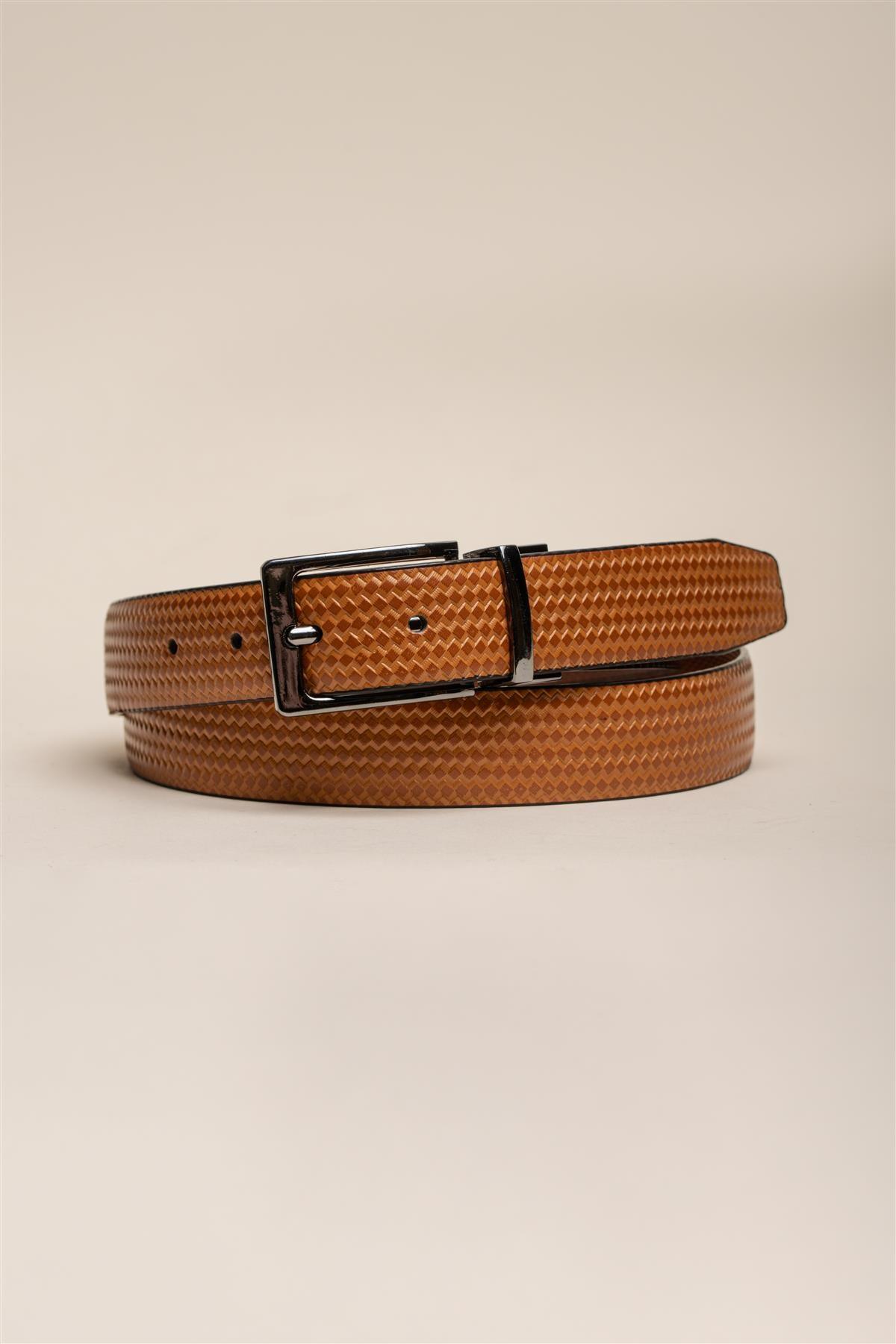 BT01 brown/tan reversible belt 