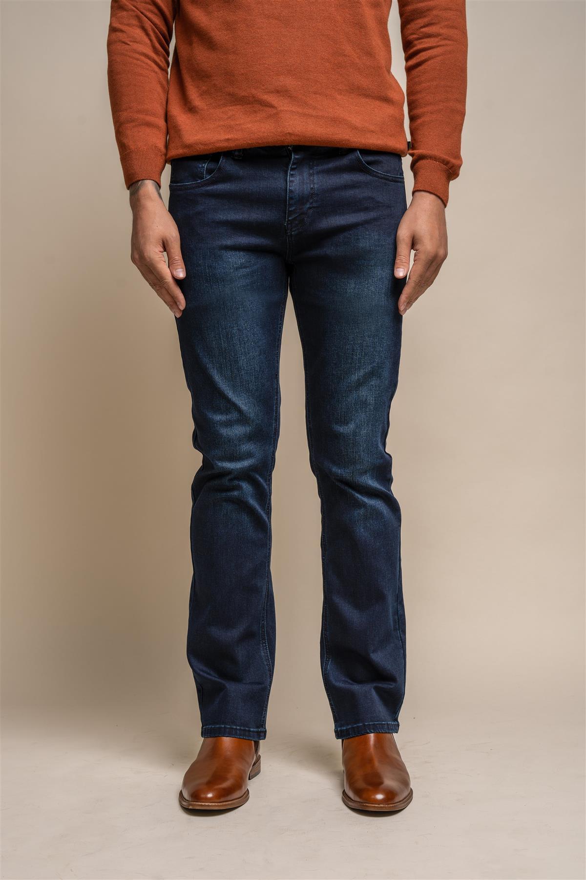 Dempsey navy jean front