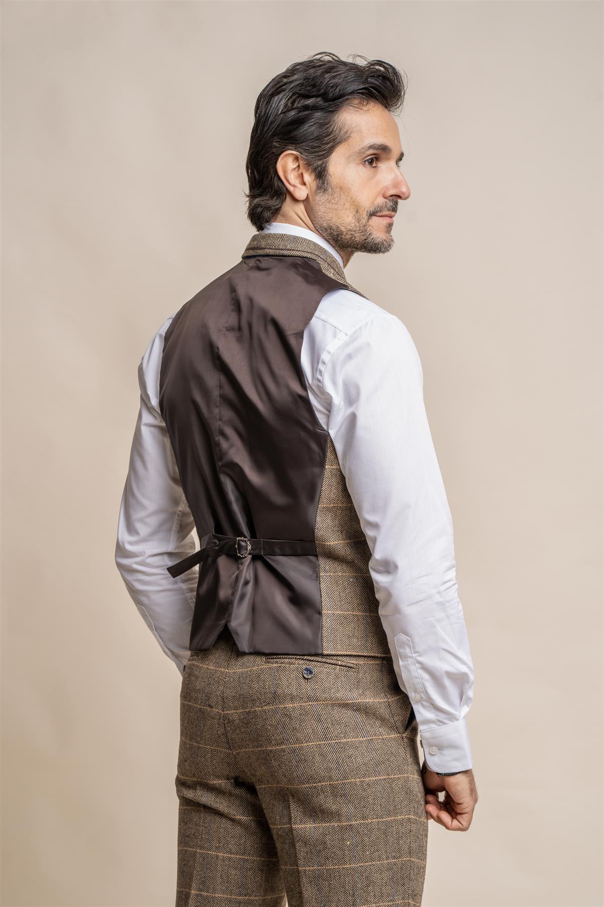 Albert brown waistcoat back
