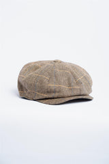 Albert brown tweed baker boy cap