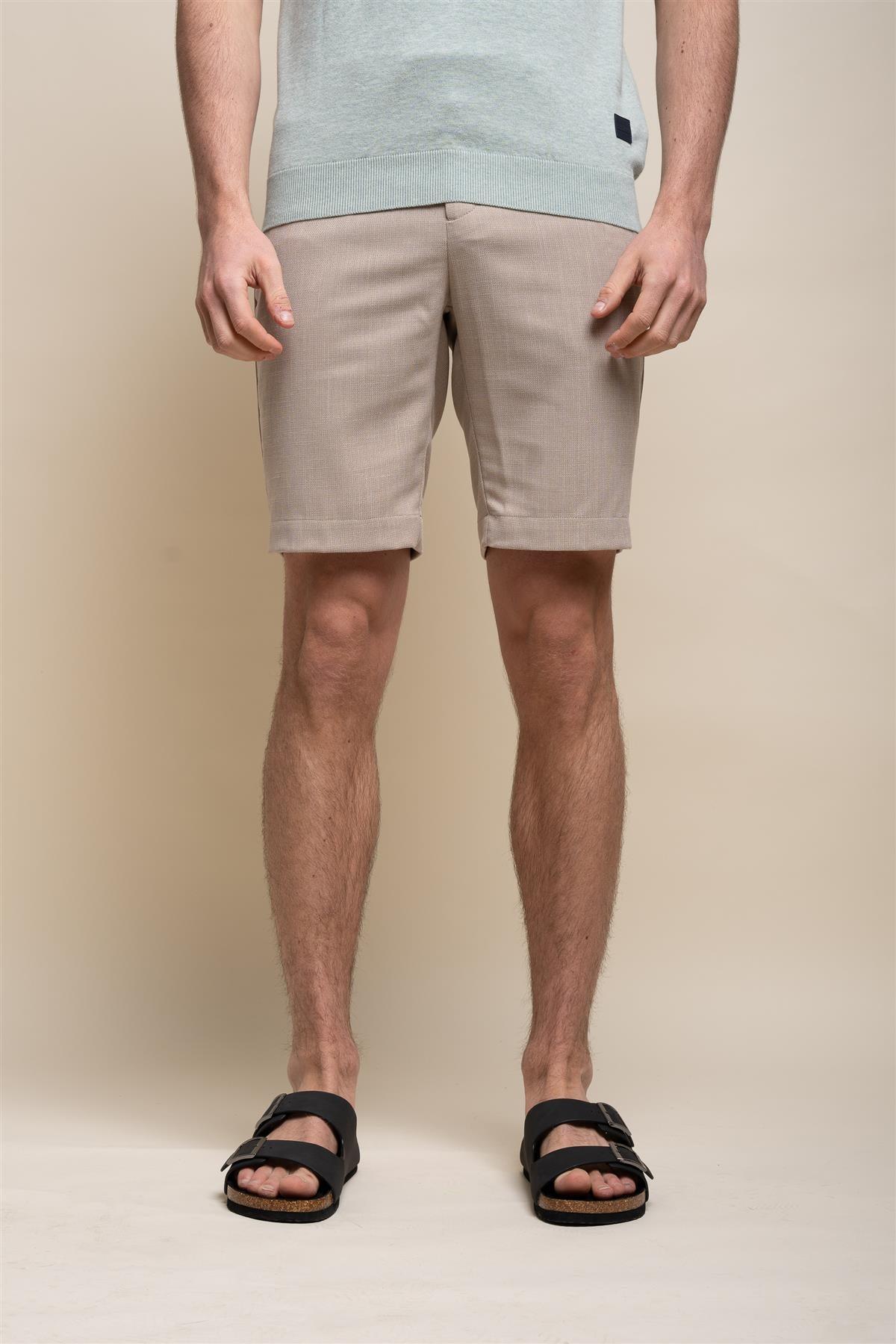 Miami beige shorts front