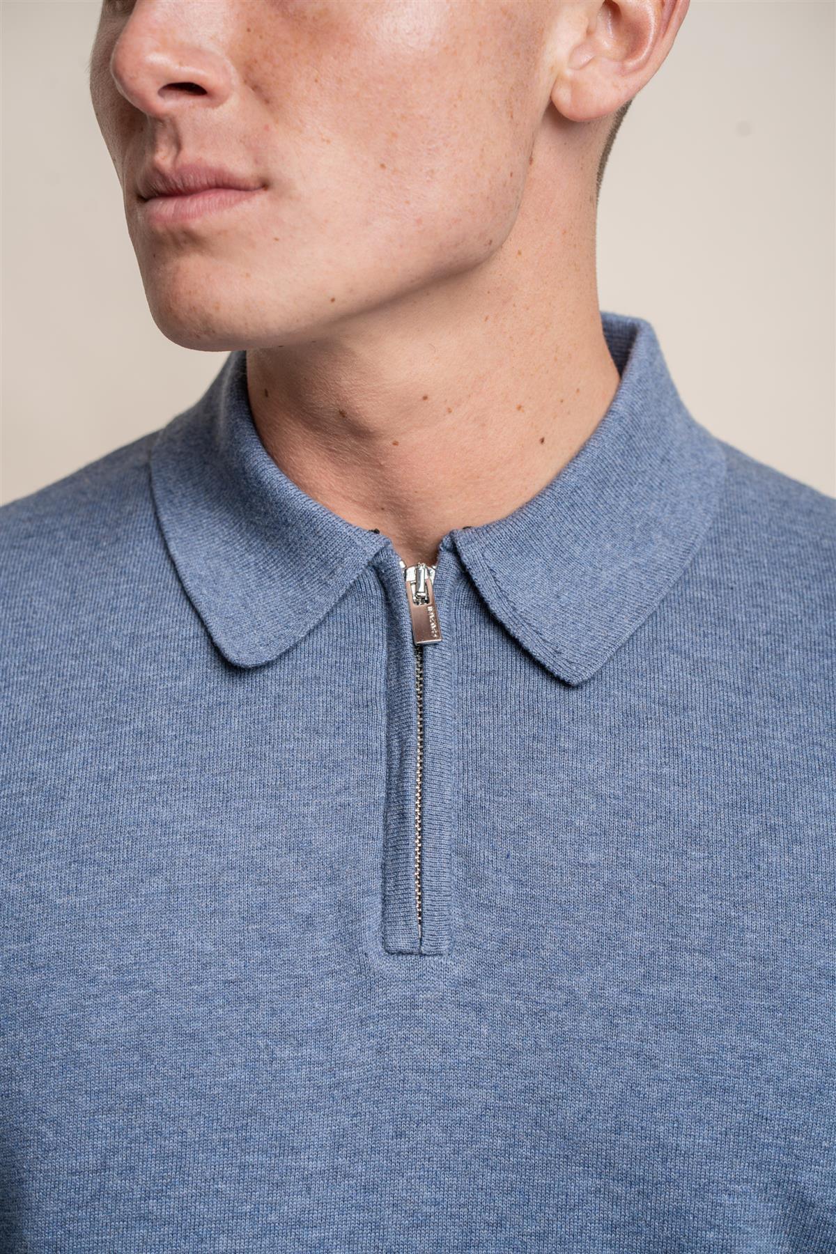 Falcao air force quarter zip jumper front detail