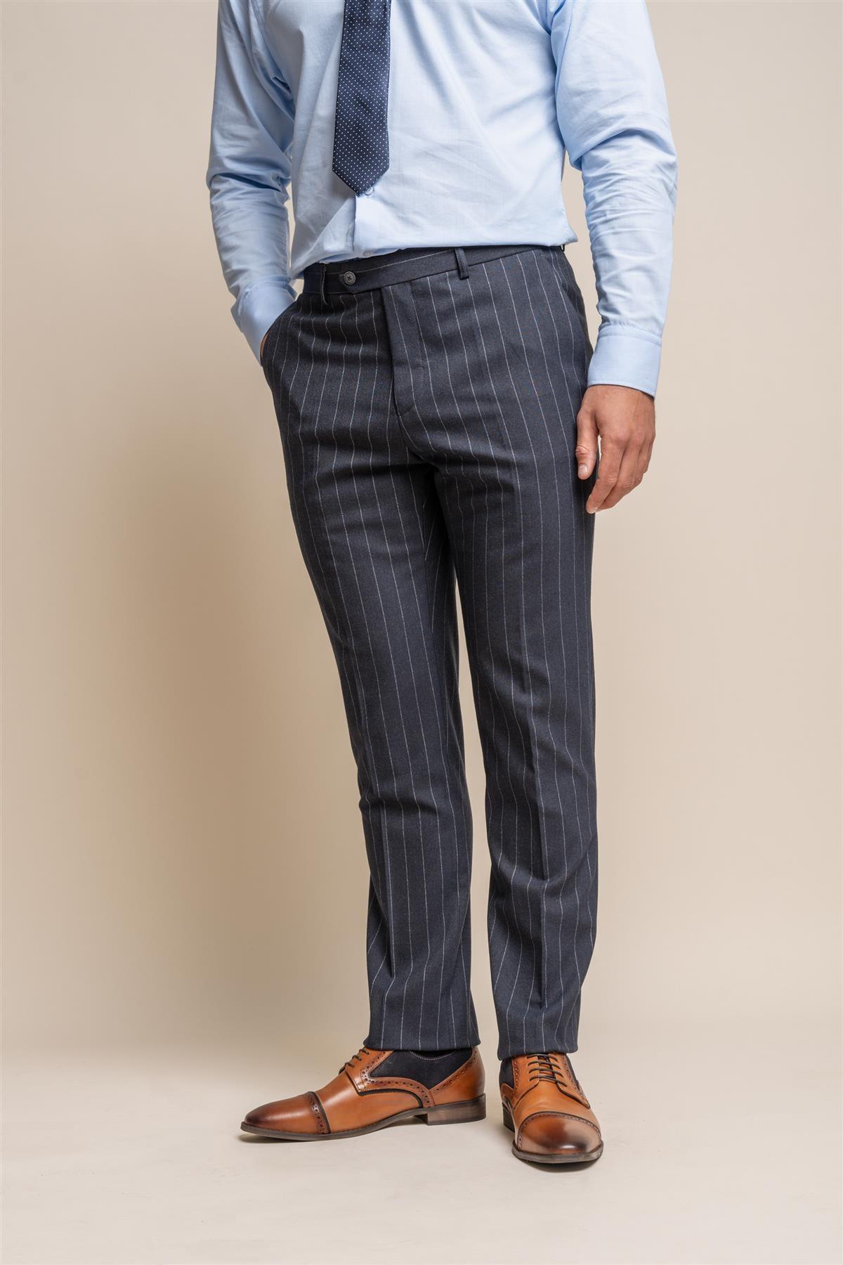 Invincible striped trouser front