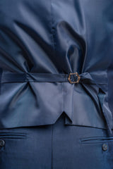 Ford blue waistcoat back detail