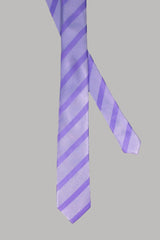 Self stripe  lilac tie set