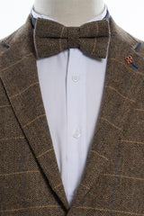 Albert brown tweed bow tie
