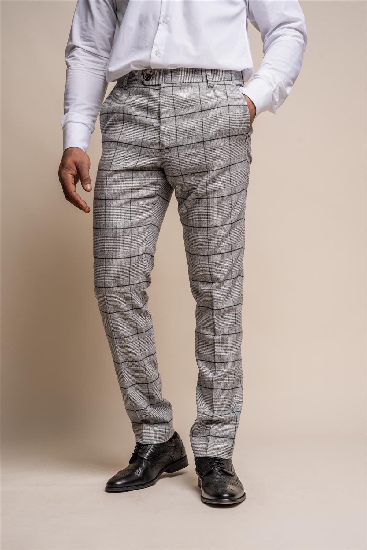 Ghost tweed check trouser front