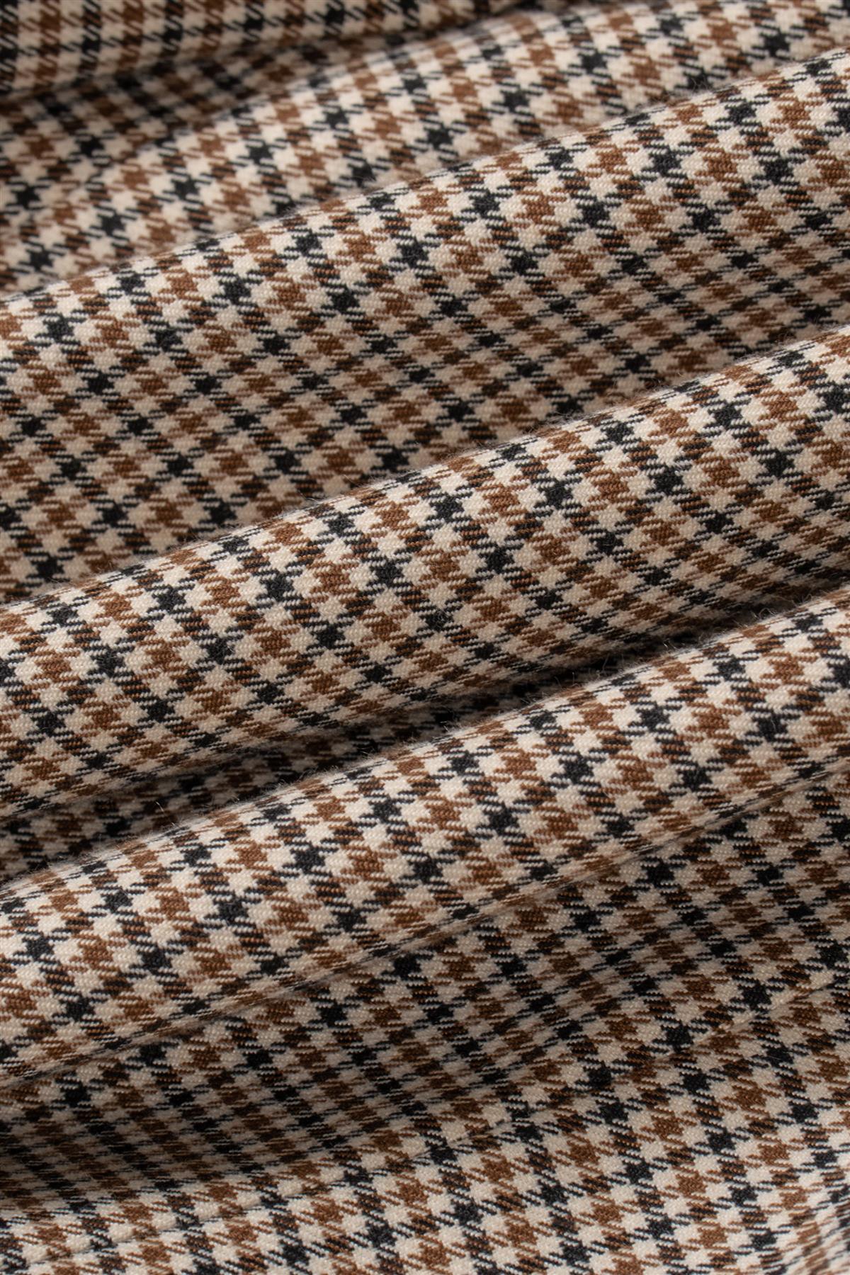 Elwood houndstooth check waistcoat fabric swatch