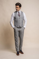 Reegan grey waistcoat front