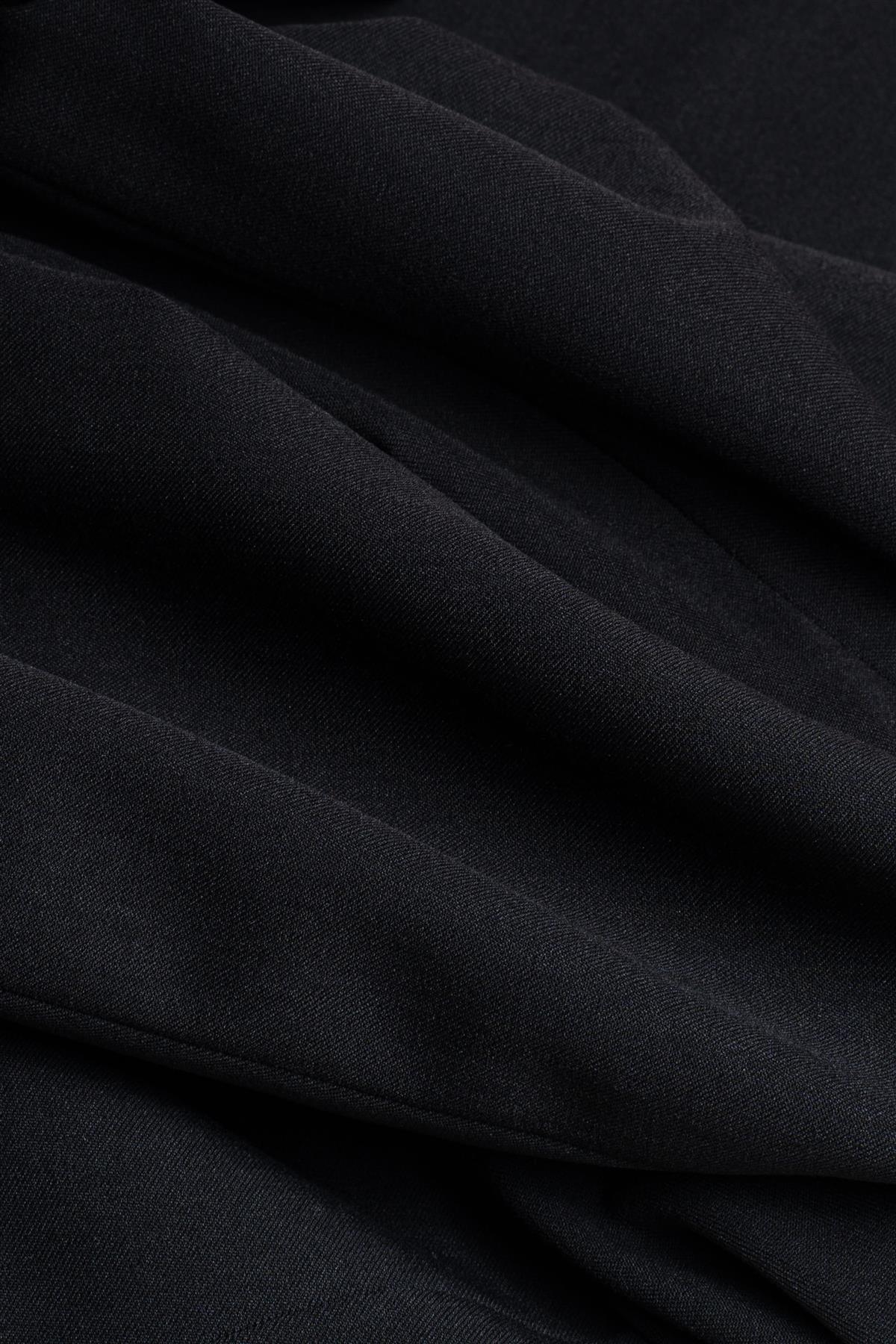 Tux black blazer fabric swatch