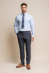Invincible striped trouser front