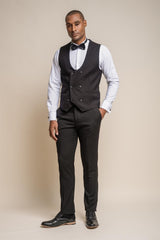 Marco black scoop waistcoat front