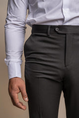 Tux black trouser front detail