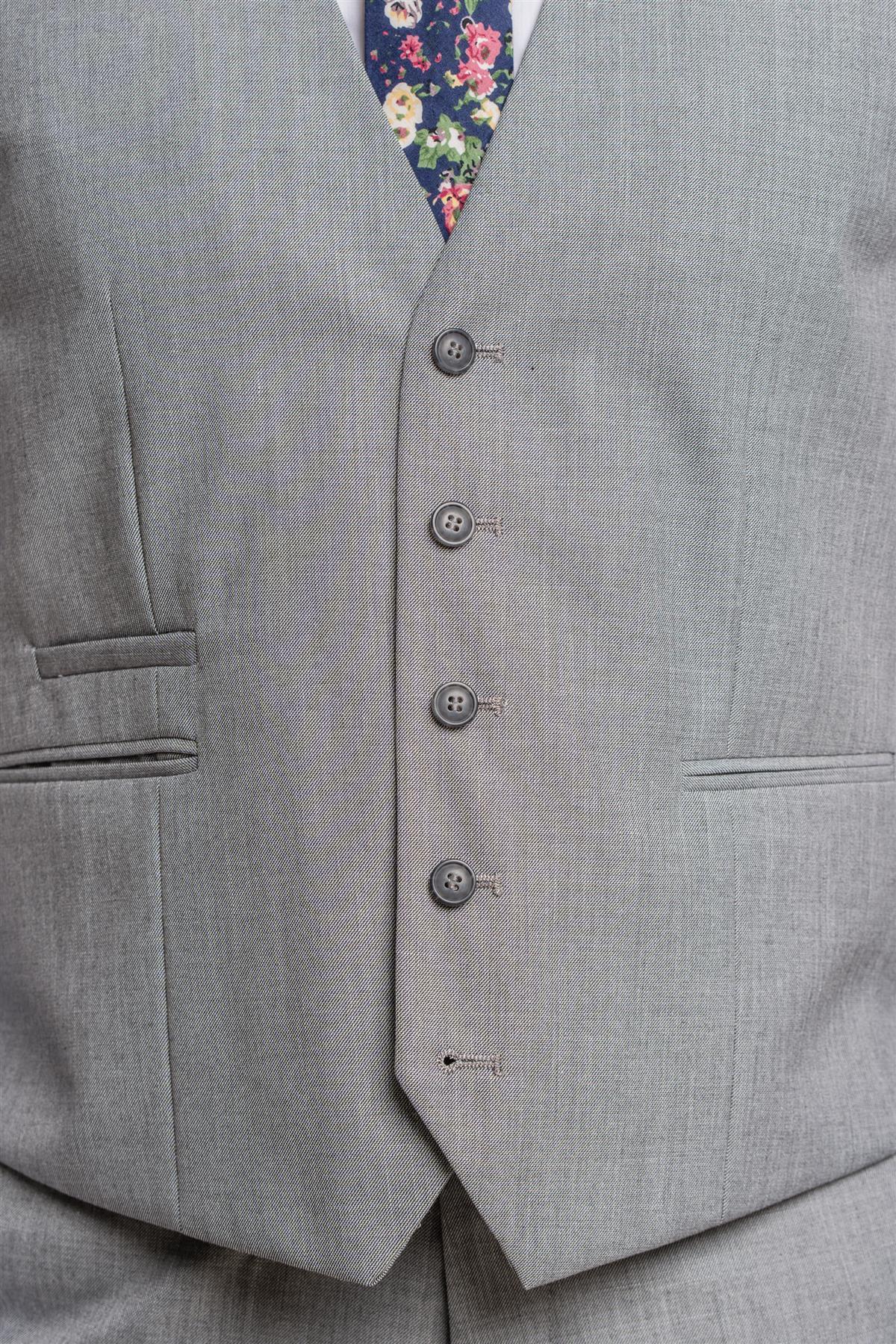 Reegan grey waistcoat front detail